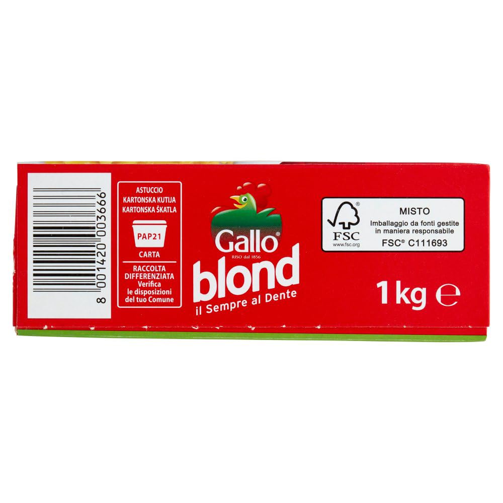 Italian Gourmet riso per risotti Blond italienischer Reis 12 x 1kg 10 Min | Chicchi selezionati, piatti cremosi all'italiana, schnelle Zubereitung in, Gesamtnettogewicht 12 kg + Kostenlos Polpa 400g