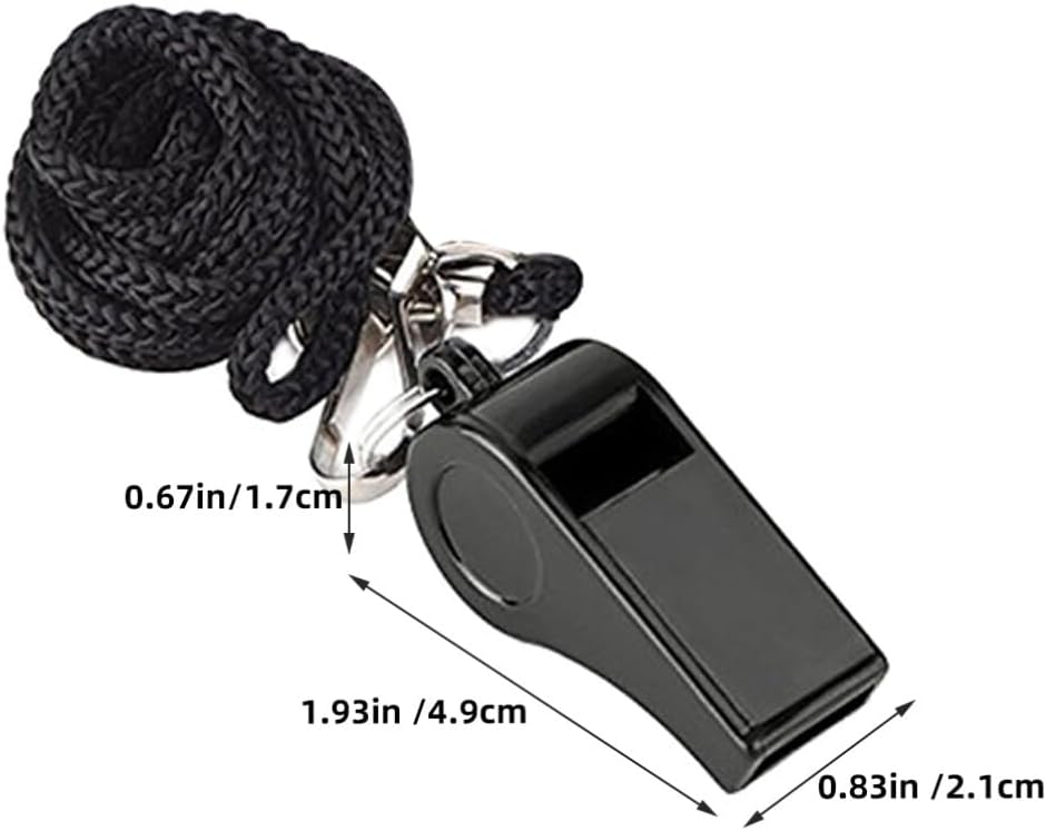 Sosoport 10pcs Soccer Survival Whistle Hanging Lanyard Survival Whistle Bird Whistle Referee Whistle