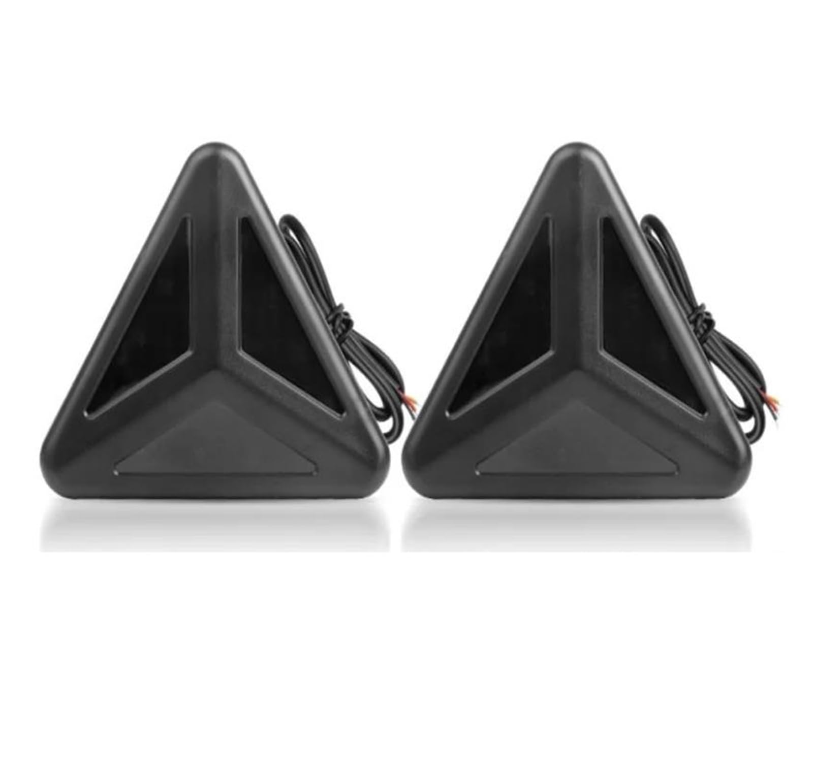 luce posteriore freno stop Fanale posteriore a triangolo da 12 V, a LED, lampeggiante, rosso, impermeabile, per moto(2pcs A style)