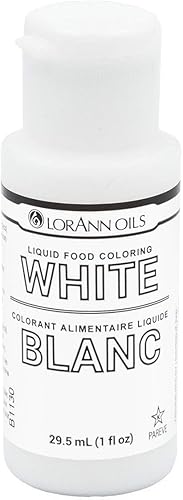 LorAnn Color blanco líquido para alimentos, botella exprimible de 1 onza