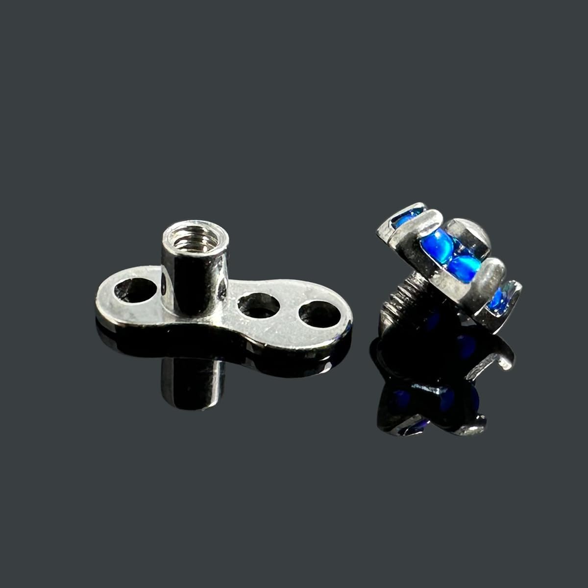 Opal Stone Flower G23 Grade Titanium Internally Top Micro Dermal Anchor Drivers - Surface - Skin Piercing