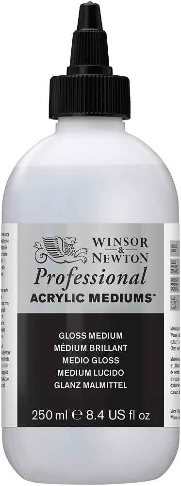 Winsor & Newton Peinture acrylique Médium brillant 250 ml