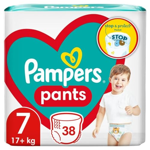 Pampers Pants Windeln Größe 7 (17+ kg), 38 Stück, Bester Schutz &...