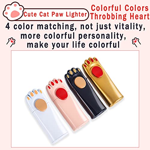 Encendedor con diseño de pata de gato y llama ajustable miniatura 4