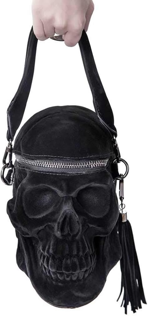 velvet skull purse