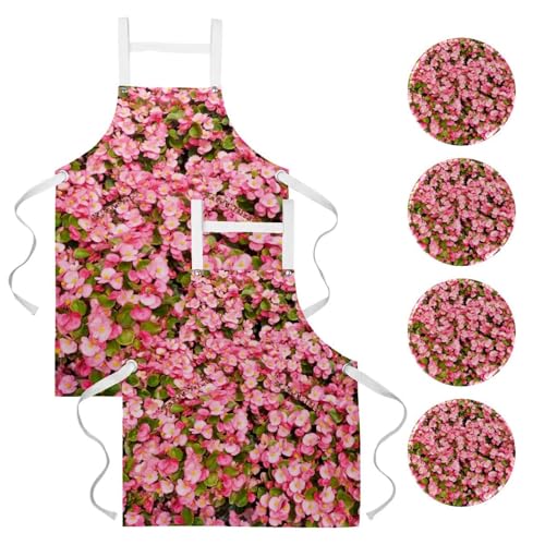 Tablier de cuisine anti-taches pour serveuse et nettoyage lot de 2 avec broches