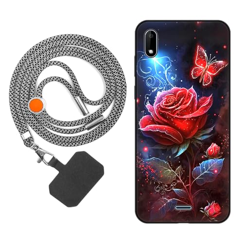 vingarshern Coque WIKO Y50 Antichoc Silicone,Étui de Protection Souple avec Motifs,Housse Protection Wiko Y50 avec Cordon Detachable,Motif*09