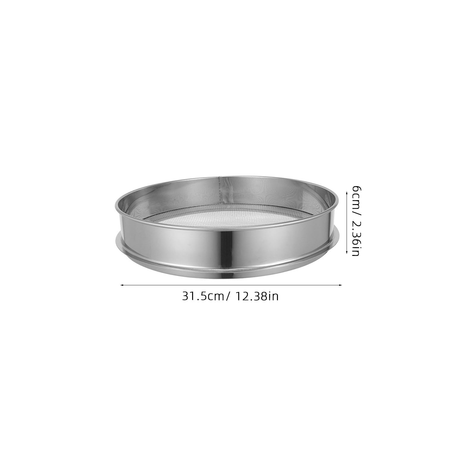 Toyvian Tamis de Sol en Acier Inoxydable 2 MM Tamis Rond 30 CM à Mailles Fines Outil de Jardinage pour Tamiser la Terre Compost