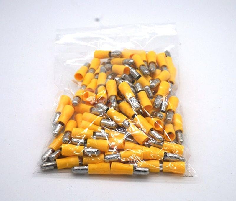 Generic MPD5.5-195 MPD5-195 100PCS Bullet Shaped male Insulating Joint Wire Connector Electrical Crimp Terminal