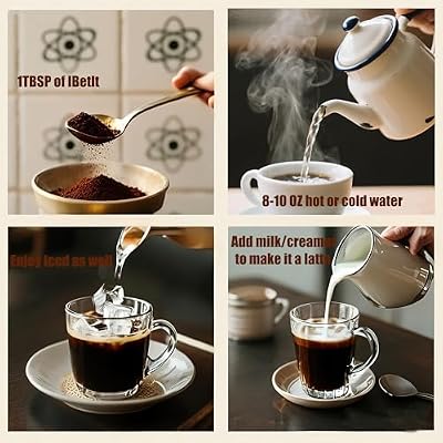 Organic Mushroom Coffee with 6 Adaptogenic Mushrooms(Cordyceps, Reish, King Trumpet, Shitake, Turkey Tail, Lions Mane)-Enhanced Energy, Focus & Immunity,30 Servings