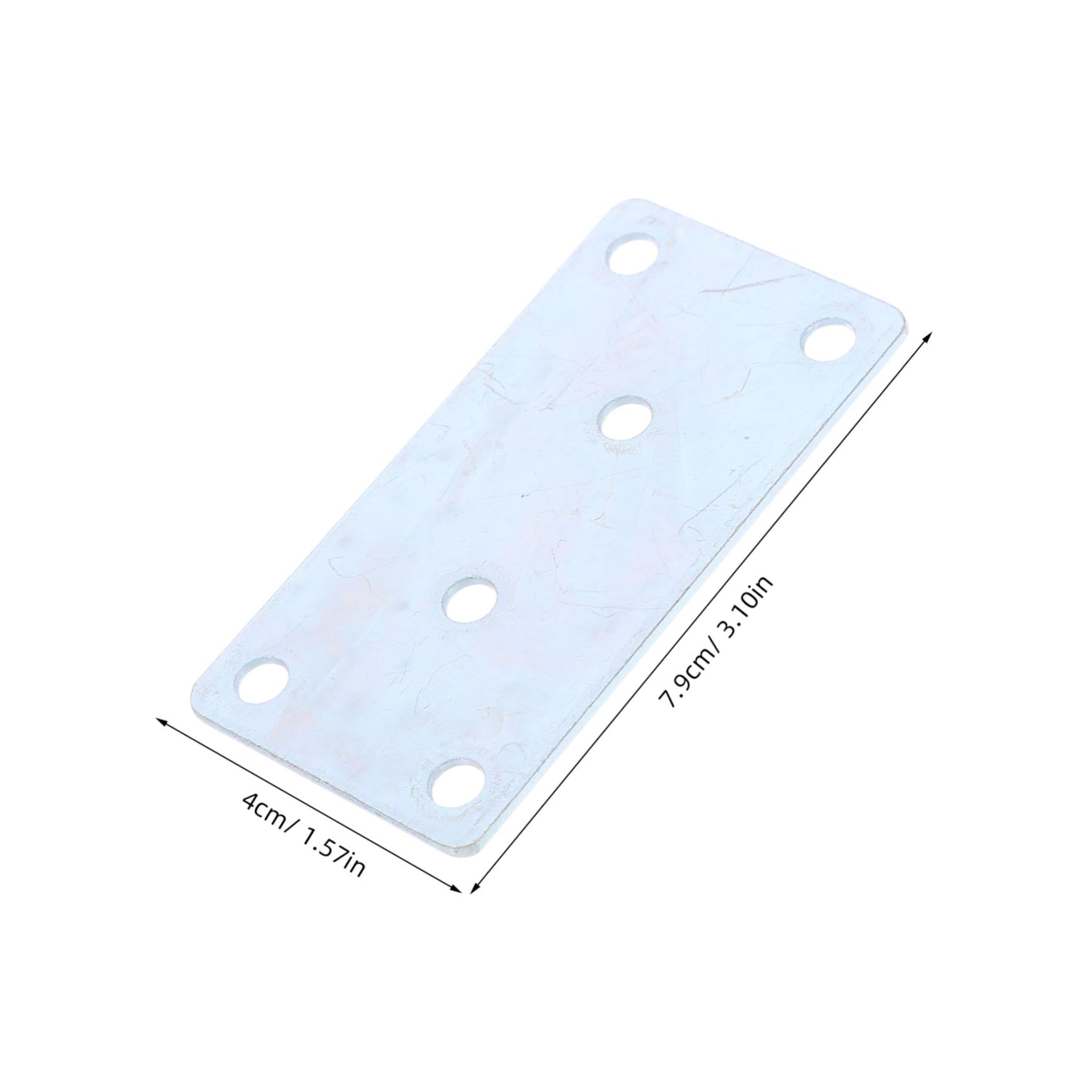 IWOWHERO Straight Corner Brace 10pcs Flat Metal Connector Mending Plate for Kitchen Cabinets Wood Furniture Connectors