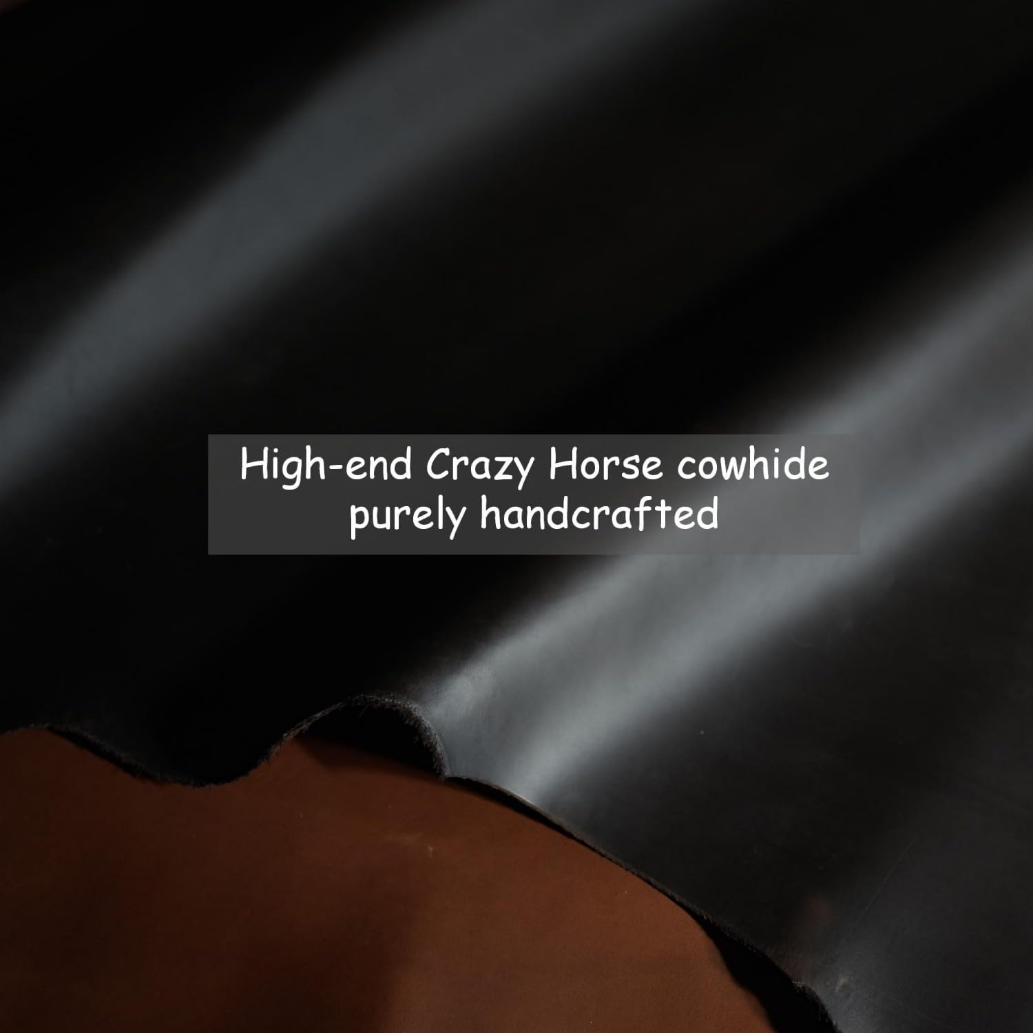 Mouse Pad-Premium Full Grain Genuine Leather (Vintage Black)