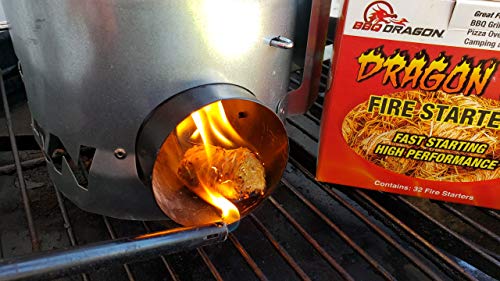 BBQ Dragon Dragon Egg Fire Starter - Fastest Charcoal Starter for Charcoal Grill, Kamado Grills,BBQ Grill, Camping Stove, Green Egg, Grill Lighter Lights Easy, Burns Hot 1500F, Quality - 32 Pack