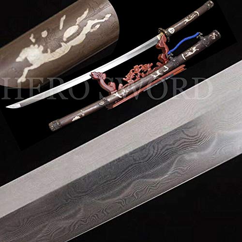 YL Sword Clay toughened Folded Steel Japanese Samurai dao Hand-Made Samurai dao