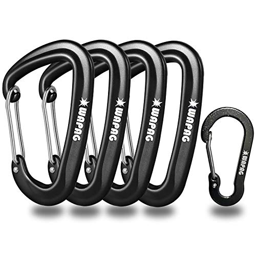 Mosqueton, Mosquetones de Anillo en D Resistentes y Livianos para Acampar, Caminar, Al aire libre, Hamacas, Mosquetón Pequeño Para llaves