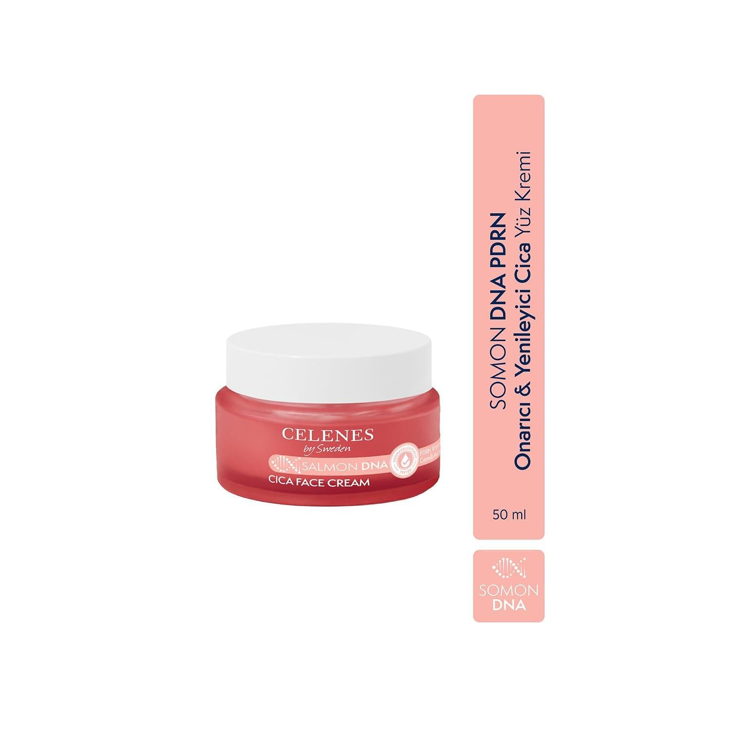 Celenes By Sweden Somon DNA PDRN Onarıcı & Yenileyici Cica Yüz Kremi, 50 ml