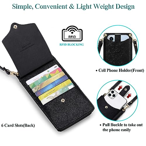 Peacocktion Small Crossbody Cell Phone Purse for Women, Lightweight Mini Small Crossbody Bags for Women with Card Slots2