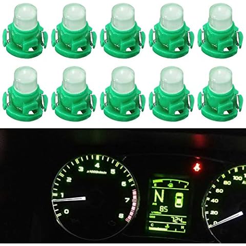 TABEN T4.2 Neo Wedge Green LED Lights 12V COB 1SMD Car Instrument Panel Dashboard A/C Climate Lights Cover