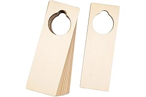 16 Pack Unfinished Wooden Foam Door Hangers for DIY Projects
