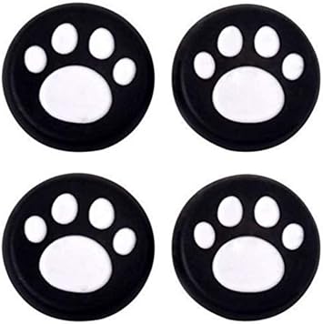 4 Pcs for PS4 PS3 PS2 Xbox 360 ONE Controller Rubber Silicone Cap Thumbstick Thumb Stick X Cover Case Skin Joystick Grip Grips Black Cream