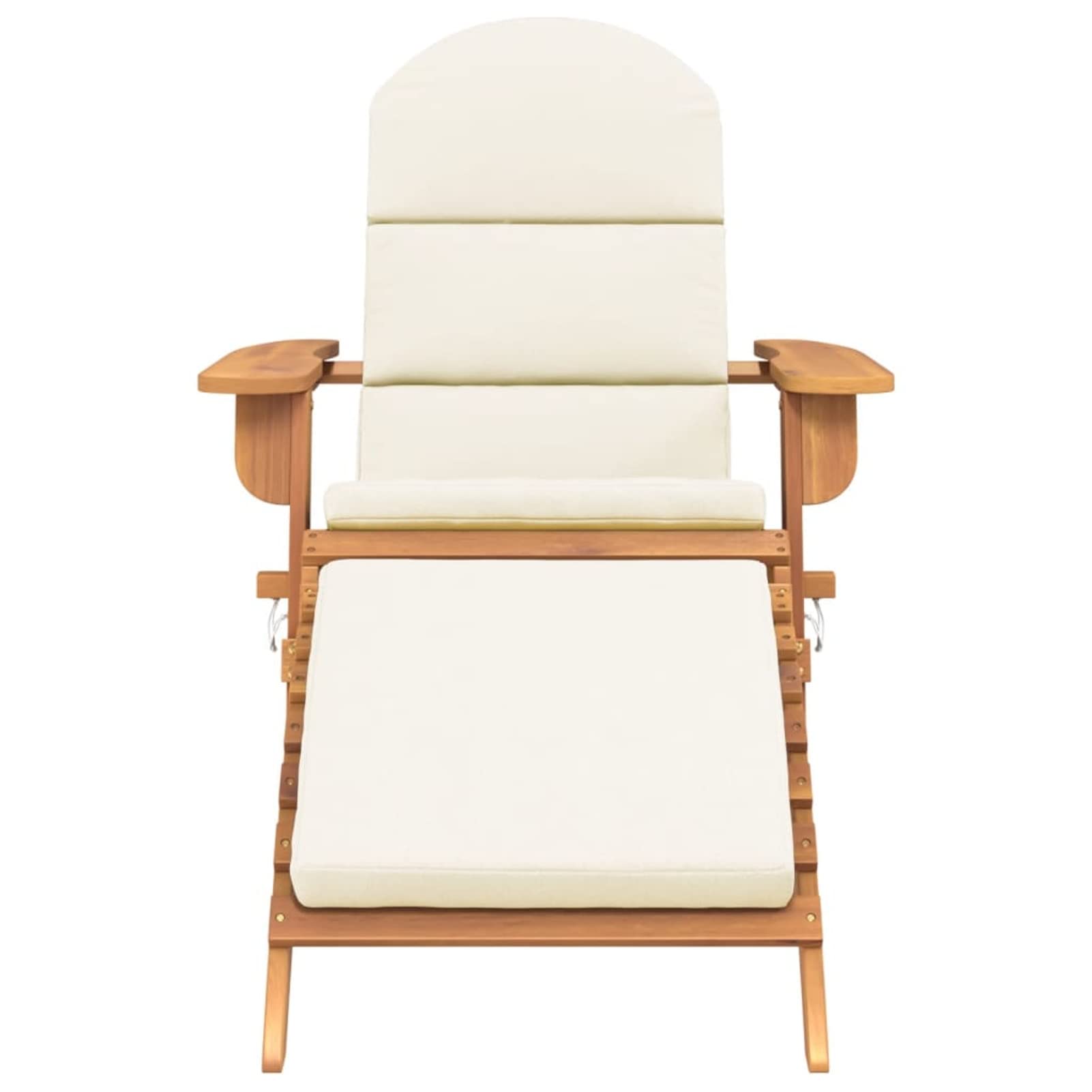 Gecheer Silla de jardín Adirondack con reposapiés Madera Maciza Acacia,Muebles de Jardin,para Exterior Balcón Terraza Patio,Type 1