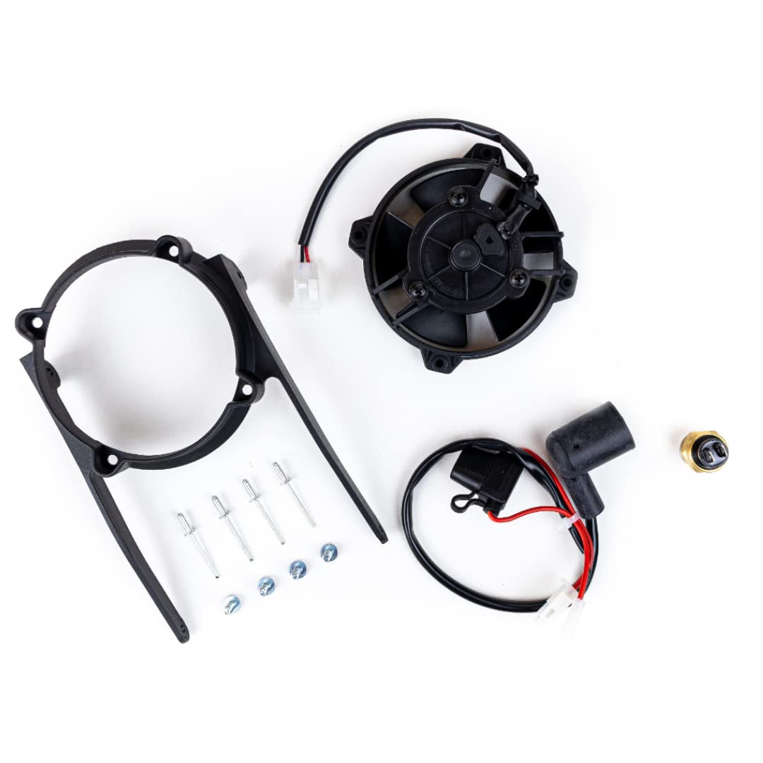 EXED Parts Ventola Di Raffreddamento SPAL Per KTM E Husqvarna | Kit Completo Con Interruttore | Per Dirt Bike 2004-2016 Ricambi Moto