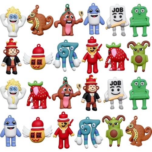 24PCS Steal a Brainrot Figure Set, 12 Styles Desk Display Characters, Steal a Brainrot Figures Assortment for Funny Room Accent Collection