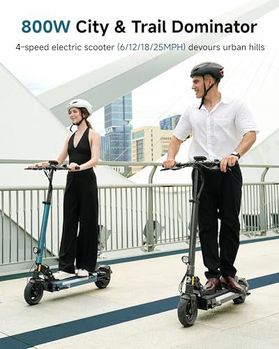 Image of ECOROAD Electric Scooter for Adults, Up to 25MPH, 25-30 Miles Range, 330LBS Load, Off-Road Tires, RGB Lights & APP Control