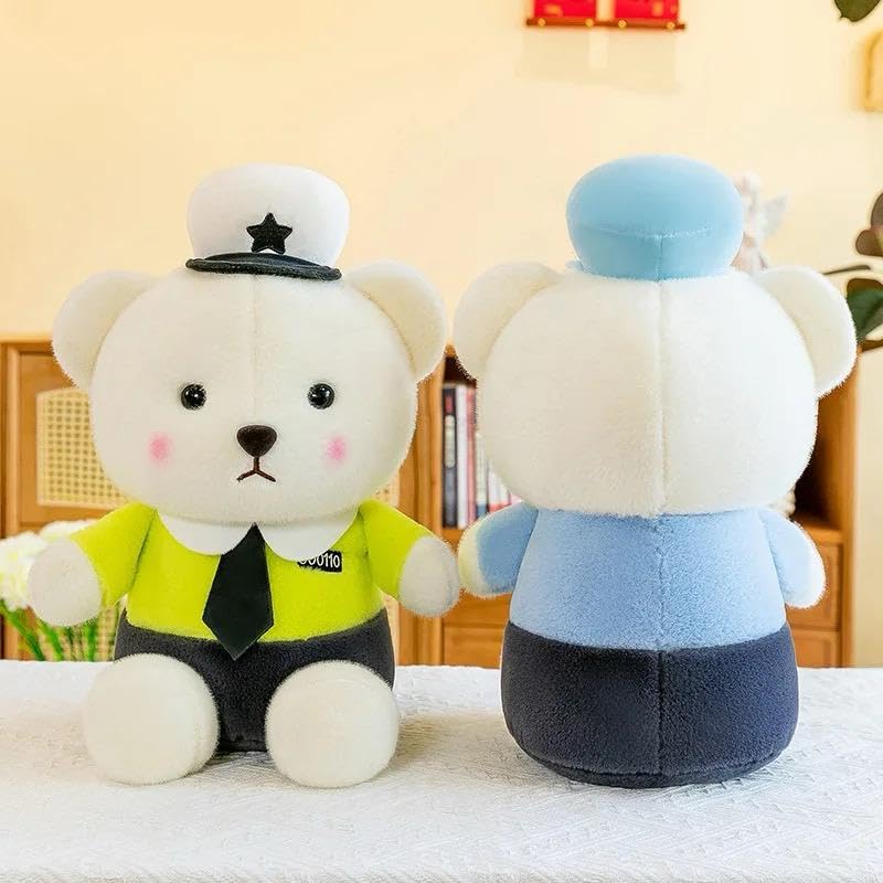 Image of Cionum Soft Plush Toy for Kids - Cute Stuffed Animal Soft Toy - Soft Cuddly Toy for Baby Boys & Girls, Return Gift & Room Decor -Random Color Police Teddy 25cm