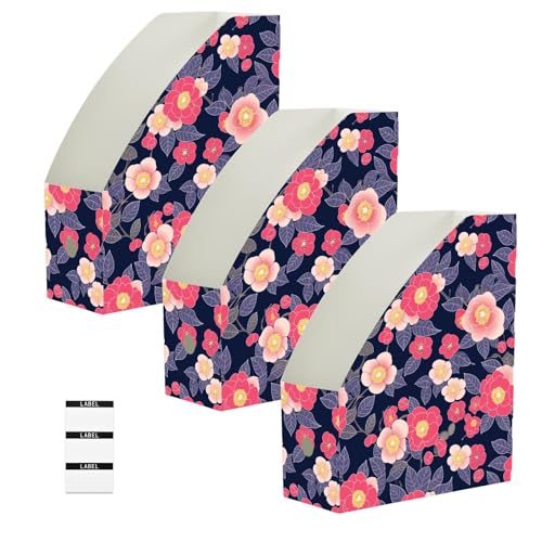 Classeurs pliables pour magazines lot de 6 boîtes de rangement Camélia Peach - 2