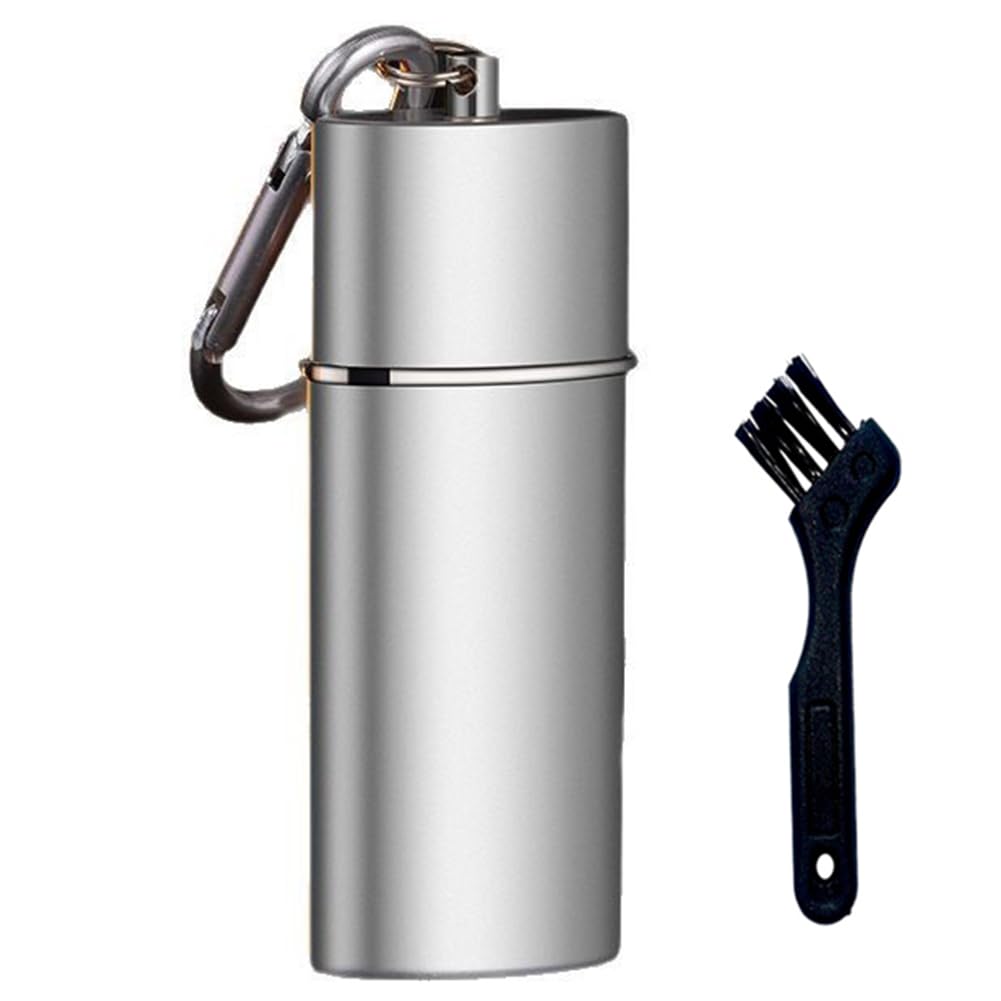 Cigarette Butt Disposal Box Fireproof Compact Ashtray Outdoor Portable Mini Practical with Lid for Camping