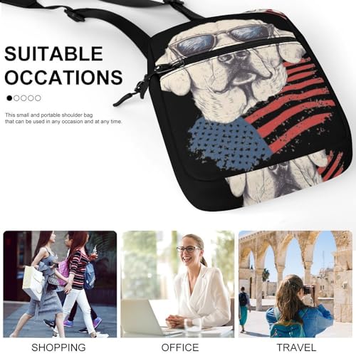 USA Labrador Retriever Flag Women's Cute Small Mini Crossbody Bag Top Zip Sling Square Shoulder Bags4