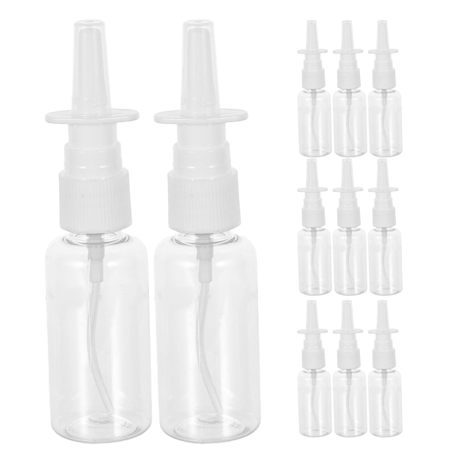 24pcs 30ml Nasal Spray Bottles with Pump, Refillable Mini Mist Atomizer for Saline Solution, Portable Empty Nose Spray Containers for Travel and Personal Care