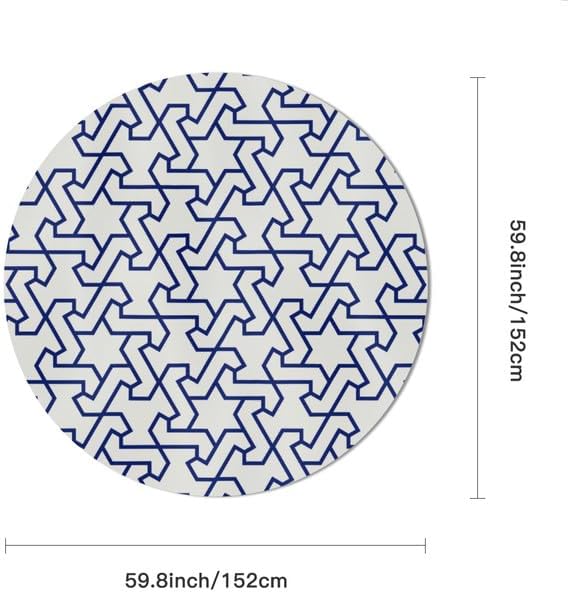 Miniatura 2 de Bonito mantel redondo minimalista con estampado de perro, lavable, resistente a las arrugas, para el hogar, cocina, comedor, picnic, campamento,