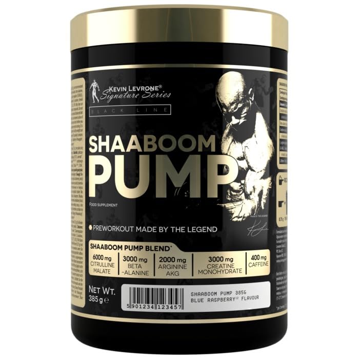 Kevin Levrone Signature Series Shaaboom Pump Pre-Workout Supplement | 6000Mg Citrulline, 3000Mg Beta-Alanine, 400Mg Caffeine | Intense Muscle Pump & Energy | Grape Flavour 385 G,Powder