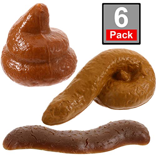 Boao 6 Pieces Novelty Floating Fake Pop, Great Gag Gift, Prank Gift, Two Realistic Poop Designs, Fake Turd for Prank