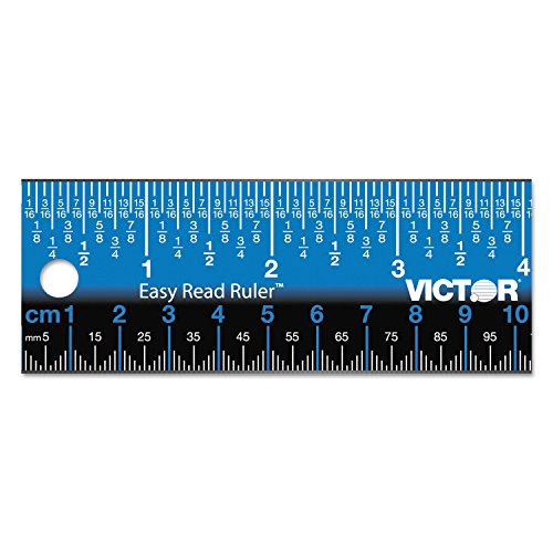 Easy Read Stainless Steel Ruler Standard Metric 46cm Blue Amazon Com