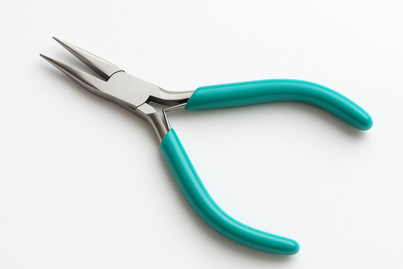 OSCAR Precision Stainless Steel Jewelry Making Pliers – Long Chain Nose Pointed Craft Pliers with Comfort Grip for Wire Bending, Beading & Finding Work (Silver) (4.75 Inch)