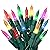 PREXTEX Incandescent Christmas Lights - 100 Multi Color String Lights with Green Wire - Twinkle Holiday Lights for Indoor Christmas Tree Decor - End-to-End Connectable, Includes Extra Bulbs - 20 Feet