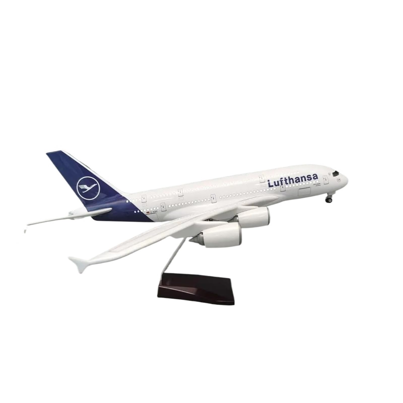 Feng Shui， Odlewany metalowy samolot w skali 1/160 do samolotu A380 Lufthansa Model linii lotniczych Lufthansa Kolekcja lekkich samolotów z żywicyMalowanie modeli komputerów stacjonarnych Airbus do