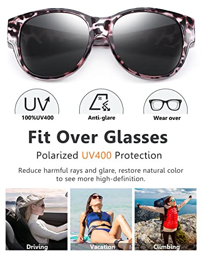 Br'Guras Polarized Oversized Fit Over Glasses Sunglasses for Women and Men Wear Over Glasses2