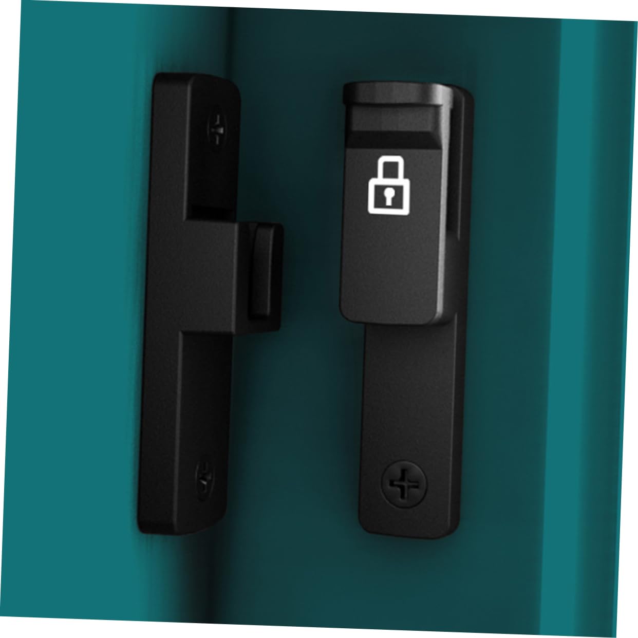 EXCEART 4pezzi Chiusura Per Porta Scorrevole Anti-furto Con Luce Notturna Serratura Facile Da Installare Sicurezza Per Interni e Garage Per Porte Scorrevoli e Garage