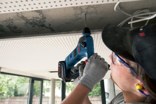 Bosch Professional GBH 14,4 V-LI Akku-Bohrhammer "Compact" + 2 x 1,5 Ah Li-Ion Akku + Schnellladegerät AL 1820 CV + 1/1 L-BOXX-Einlage Gerät + L-BOXX (SDS-Plus, ECP) – Bild 5