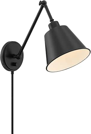 Crystorama Mitchell 1 Light Matte Black Task Sconce