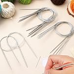 8pcs Aiguilles circulaires pour câbles de tricotage 31.5Inch(80cm) Kit d'aiguille de tricotage de qualité supérieure en acier inoxydable 8 Tailles Aiguilles à tricoter Set Aiguille Circulaire pour le Projet de Tissage(2mm,3mm,4mm,4.5mm,5mm,6mm,7mm,8mm)