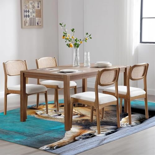 Tapis antidérapant lavable grand salon bleu lion couché doux - 6