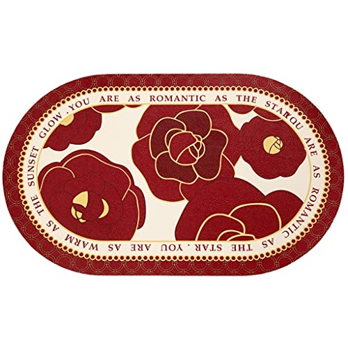 Sets de table en cuir rouge isolants : lot de 2 accessoires de maison style rétro occidental - 2