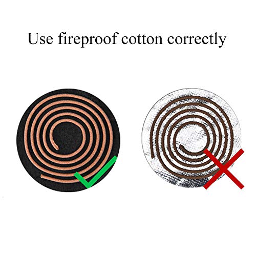 Pzrt 5Pcs Incense Burner Black Ash Catcher Pad Fireproof Mat High Temperature Cotton Pad Fire Cotton Incense Burner Accessories Fit For Incense Sticks Coils #TOP4