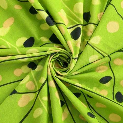 Image of KOUNDAL Rajasthani Jaipuri Sanganeri Printed 144 TC 100% Cotton Bed Sheet Set for Double Bed,Floral Print, Double Bedsheet Cotton with 2 Pillow Covers (Green(ANGUR), King)