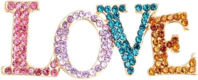 Brooches Brooch Multicolor Rhinestone Love Brooches Women Men Brooch Pins Jewelry Gifts Pin for Women Women